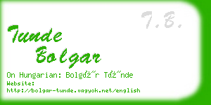 tunde bolgar business card